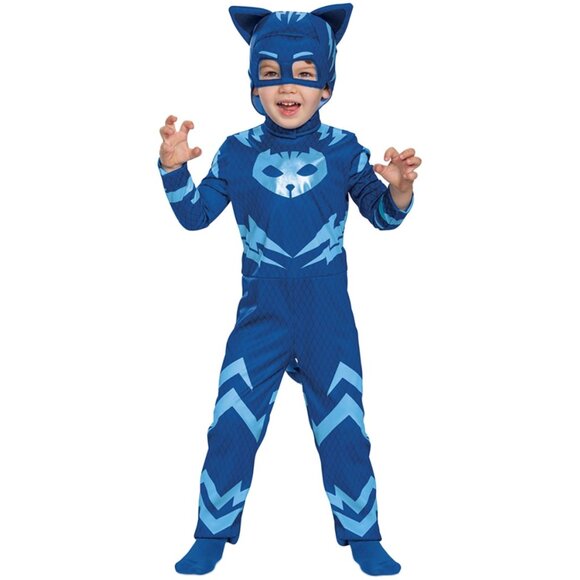 Toddler Boys PJ Masks Blue Catboy Halloween Costume with Detachable Tail 2T - Picture 2 of 8